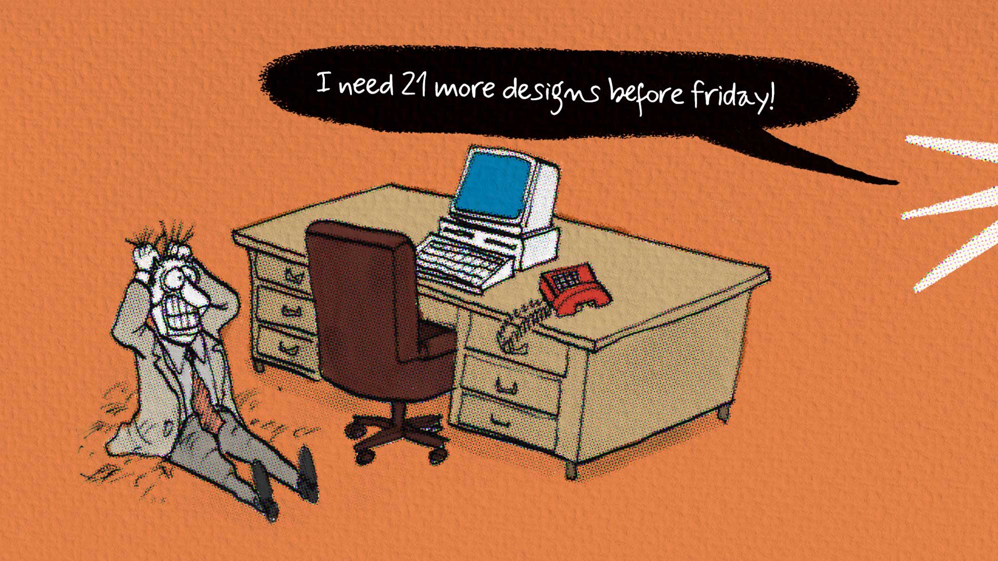 overburdened kitchen designer comic